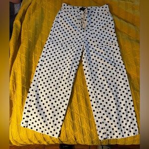 Who What Wear Black and White Polka Dot Pants
